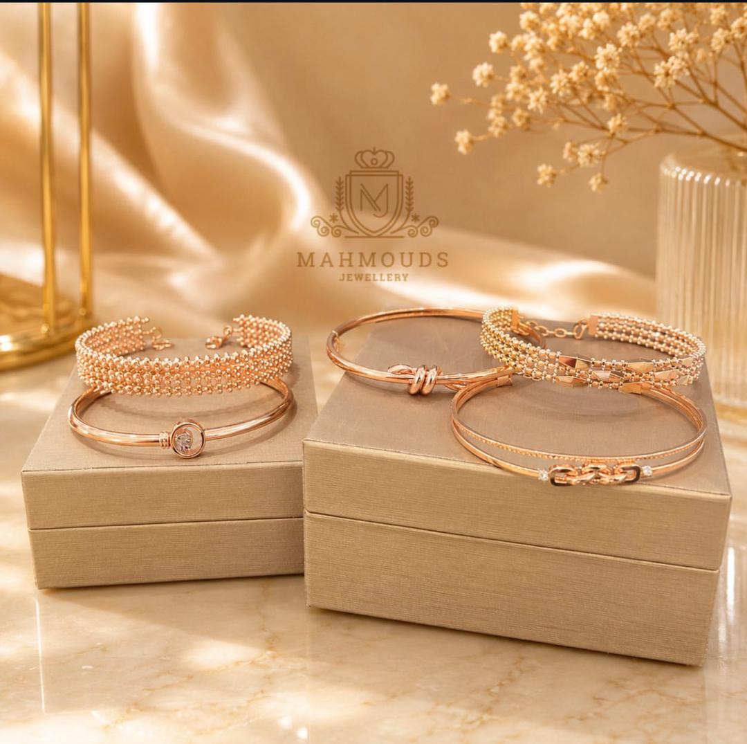 Gold bracelets by Mahmoud's Jewellery